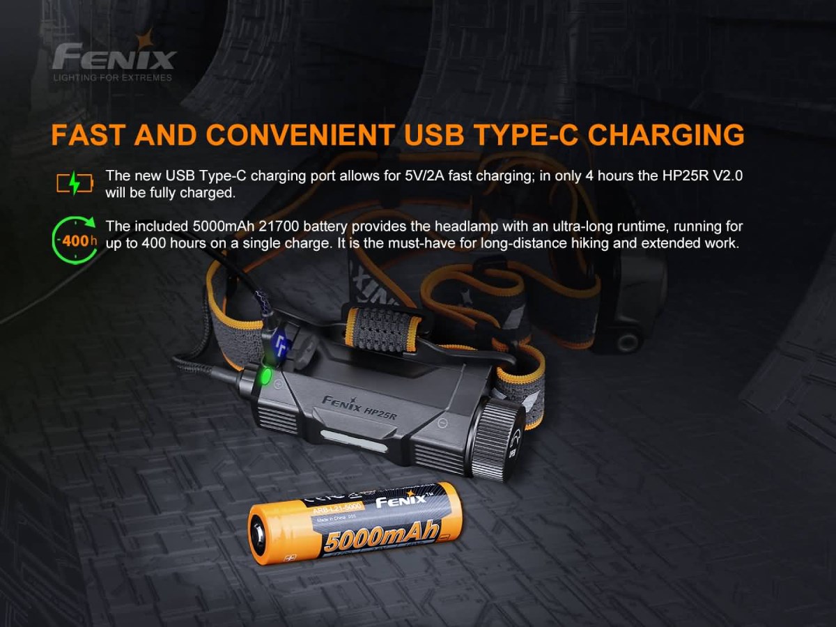 Fenix Nabíjecí Čelovka HP25R V2.0 (7)